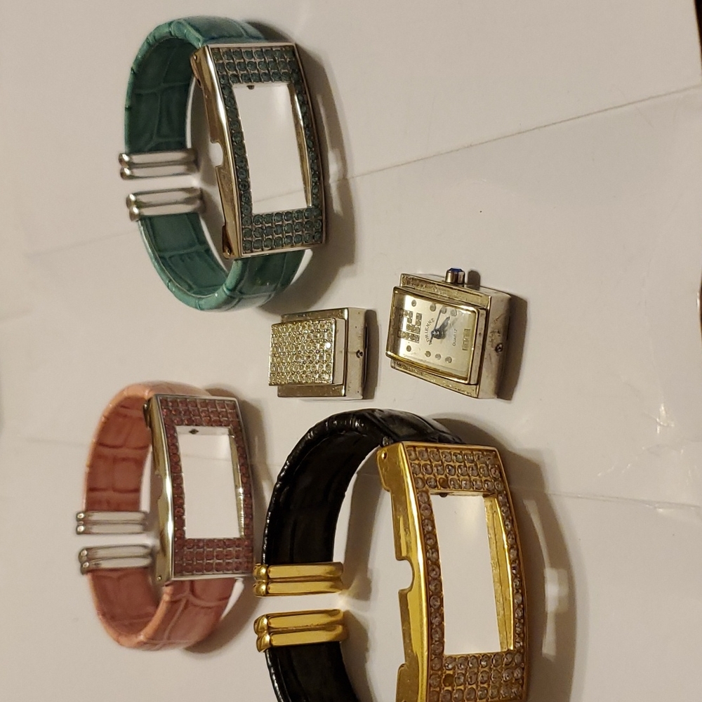 Real Collectibles by Adrienne Arpel Convertible Bangle Watch/Bracelet Cuff style - Picture 9 of 12